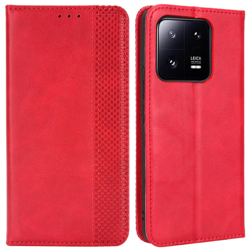 For Xiaomi 13 Pro 5G Phone Case Stand Retro Texture Imprinted Pattern Magnetic Auto Closing PU Leather Anti-scratch Flip Wallet Phone Cover For Xiaomi 13 Pro 5G Phone Case Stand Retro Texture Imprinted Pattern Magnetic Auto Closing PU Leather Anti-scratch Flip Wallet Phone Cover